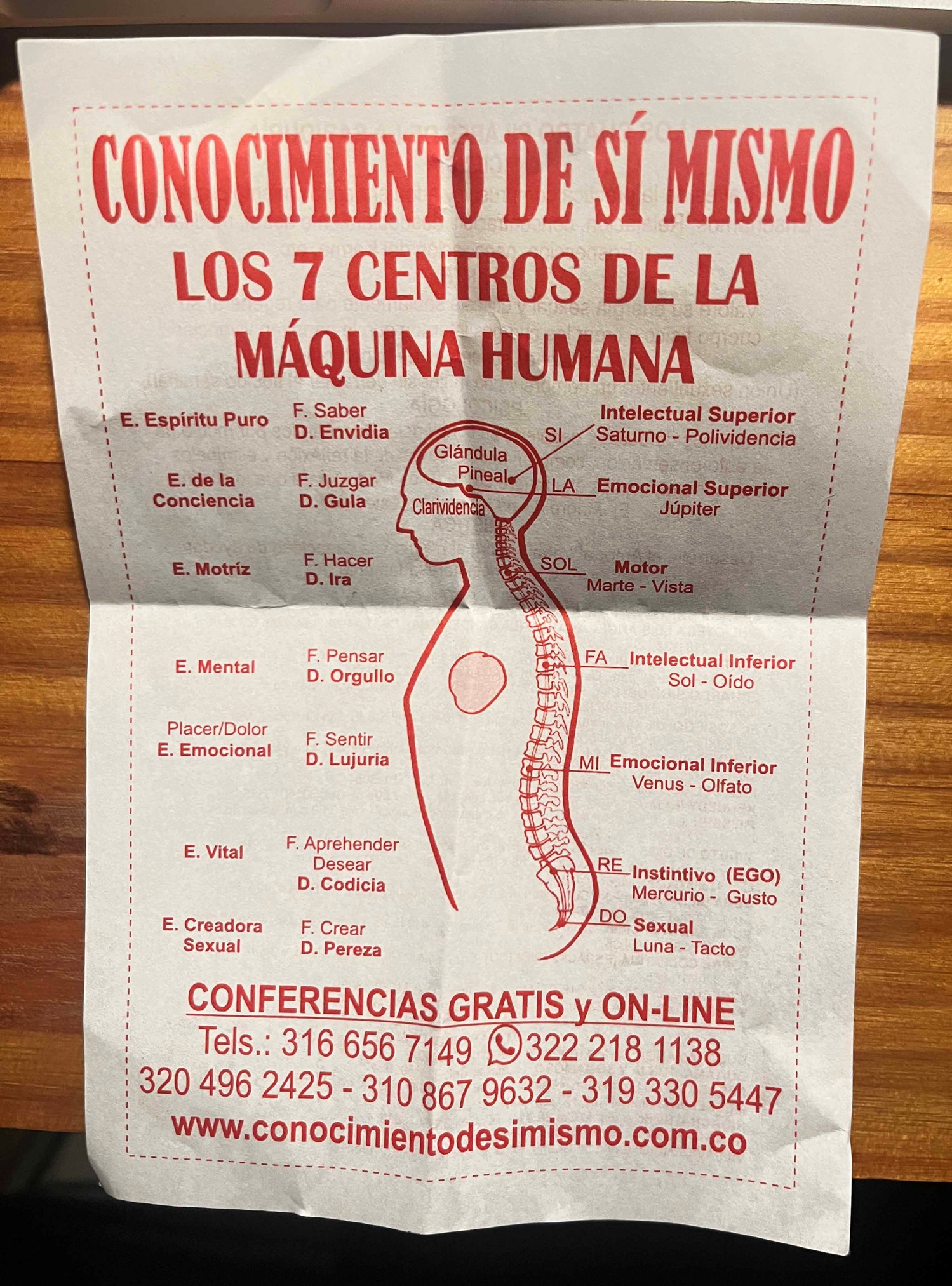 Photograph of a poster advertising a conference